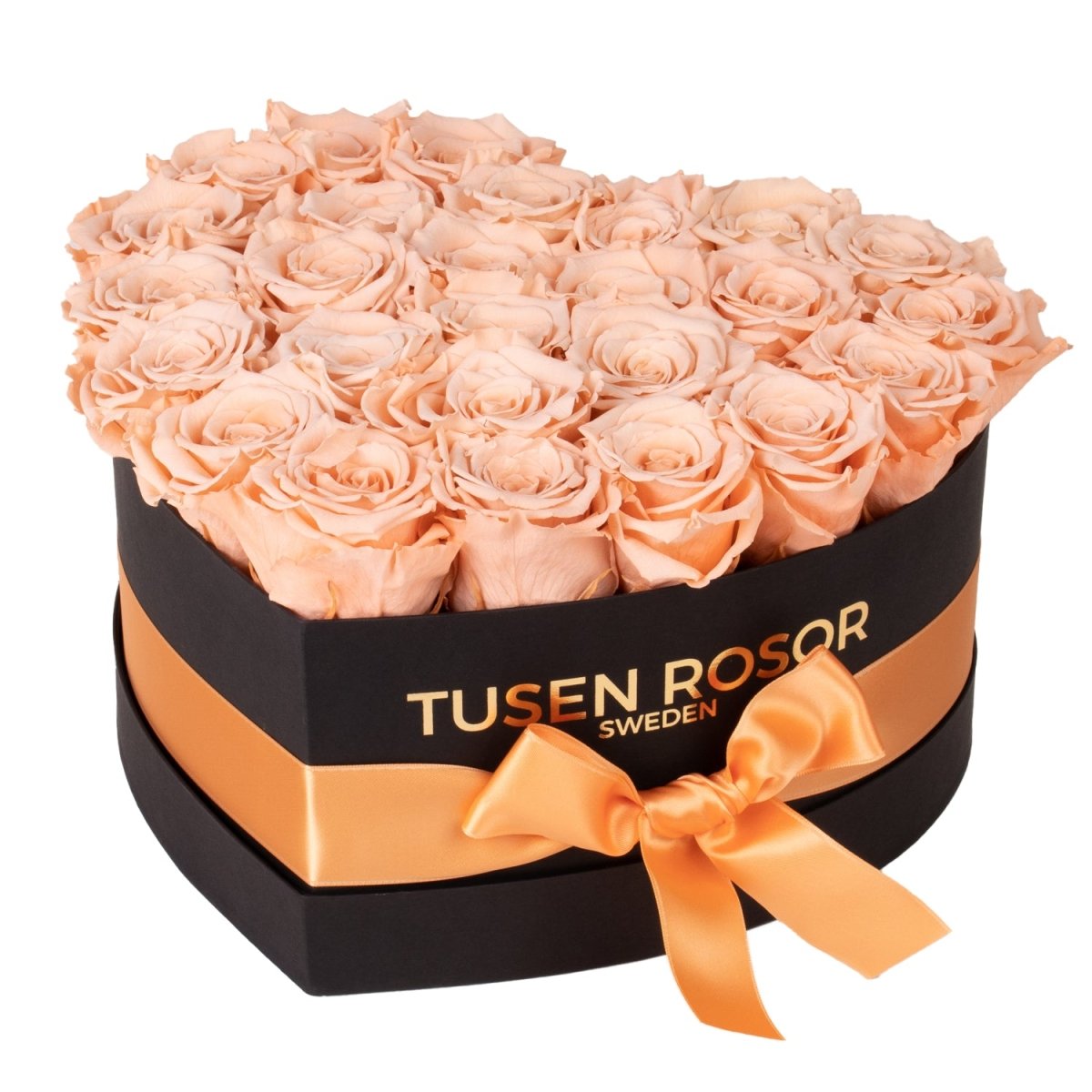 Aprikos evighetsrosor | Hjärtbox
