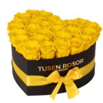 Gula evighetsrosor | Hjärtbox