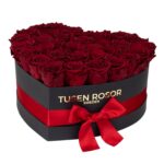 Röda evighetsrosor | Hjärtbox