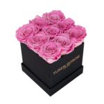 Rosa evighetsrosor | Kvadrat box