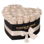 Vita evighetsrosor | Hjärtbox